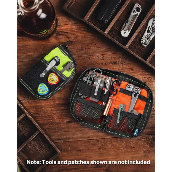 VE10 EDC Pouch Small Pocket Tool Pouch with 10 Compartments, Men's Pocket Organi - Picture 2 of 10